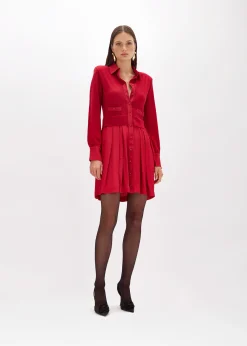 KNIT DRESS IN CREPE DE CHINE.