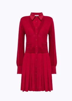 KNIT DRESS IN CREPE DE CHINE.