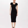 KNIT DRESS WITH ROSE EMBROIDERY AND CORAL BEAD DETAILS