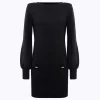 KNIT MINI DRESS WITH BUTTONS