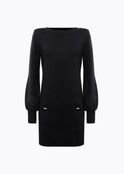 KNIT MINI DRESS WITH BUTTONS
