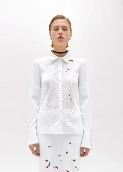 KNIT SHIRT WITH ROSE EMBROIDERY