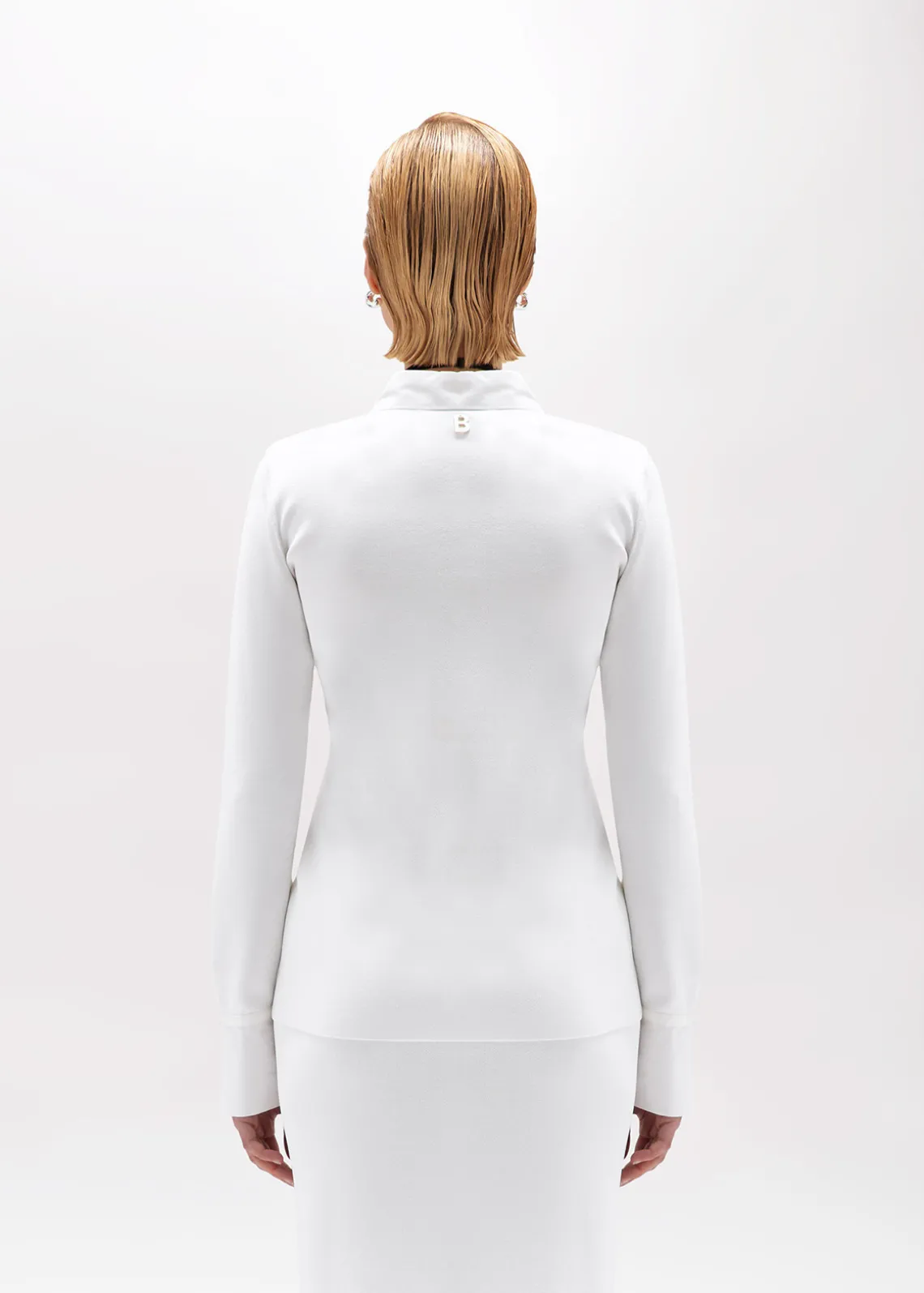 KNIT SHIRT WITH ROSE EMBROIDERY