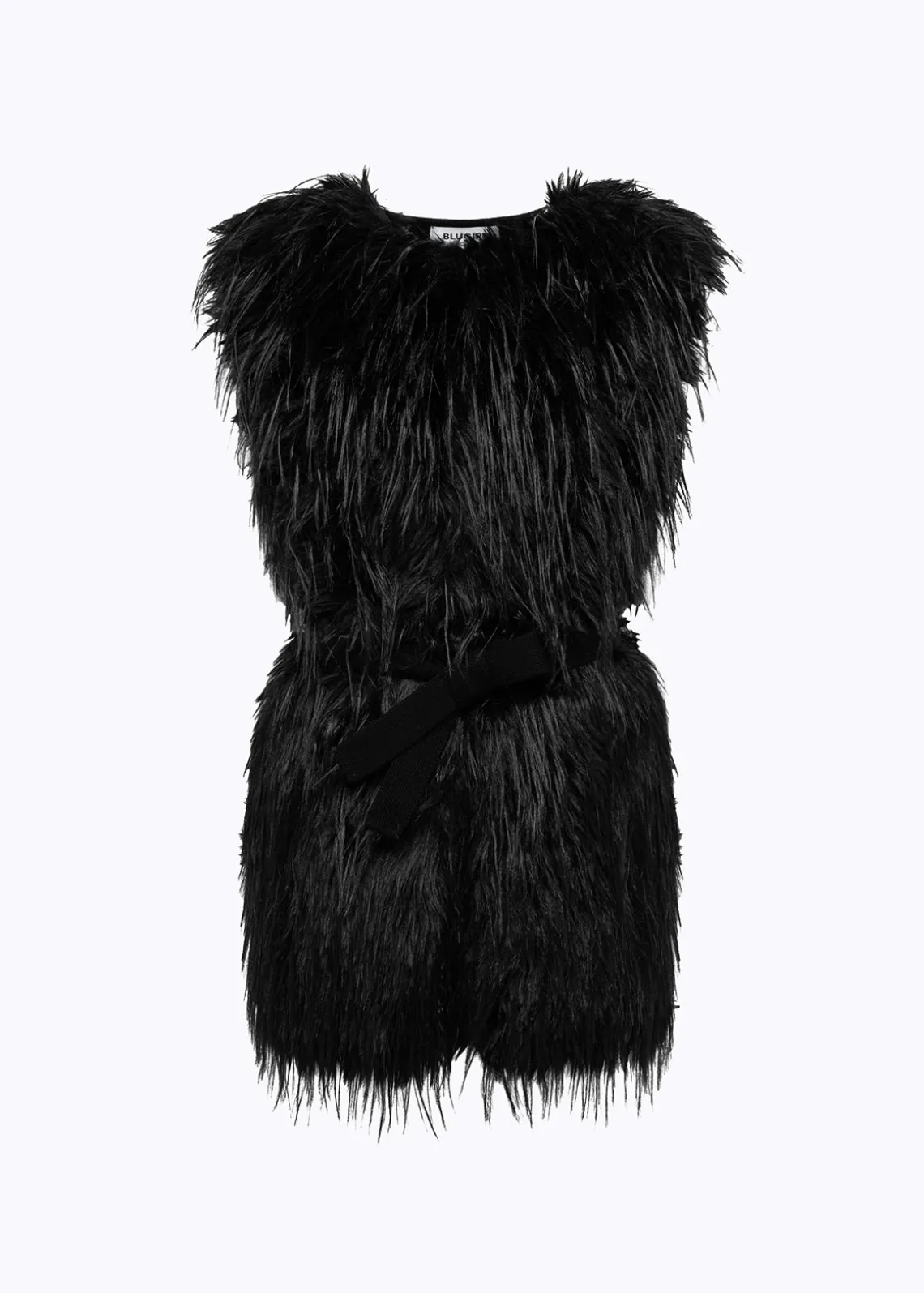 KNIT VEST FAUX FUR