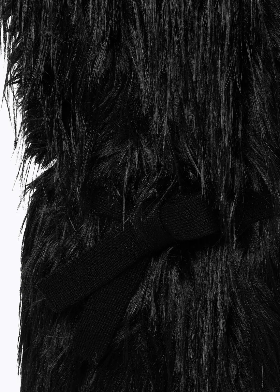KNIT VEST FAUX FUR