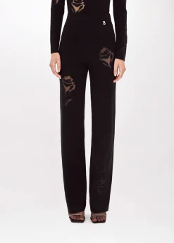 KNITTED PANTS WITH ROSES
