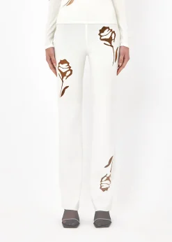 KNITTED PANTS WITH ROSES