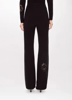 KNITTED PANTS WITH ROSES