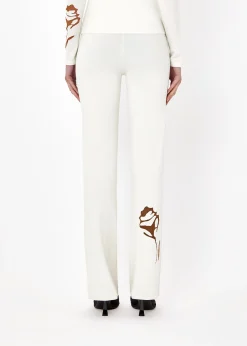 KNITTED PANTS WITH ROSES