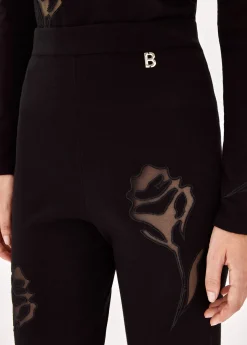 KNITTED PANTS WITH ROSES