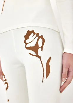KNITTED PANTS WITH ROSES