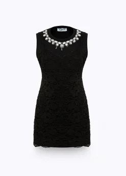 LACE DRESS AND TOP IN JERSEY WITH EMBROIDERY