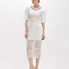 LACE DRESS AND T-SHIRT IN JERSEY WITH EMBROIDERY