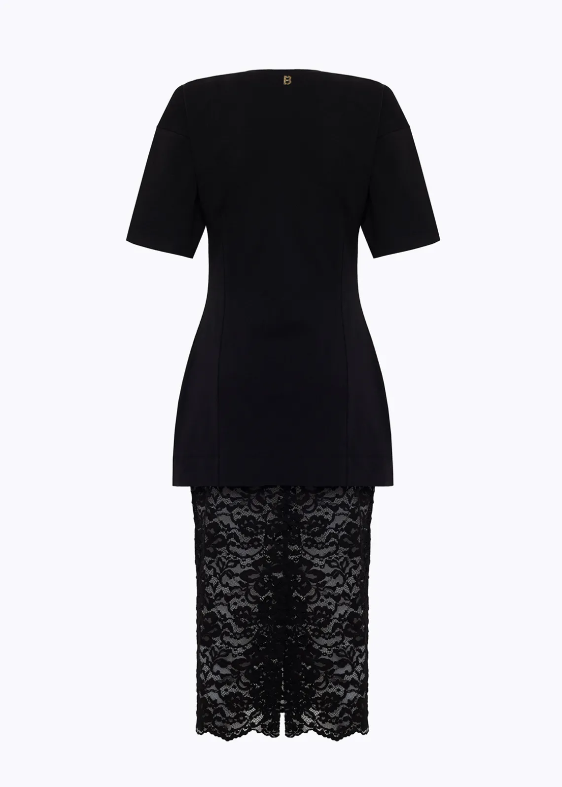 LACE DRESS AND T-SHIRT IN JERSEY WITH EMBROIDERY