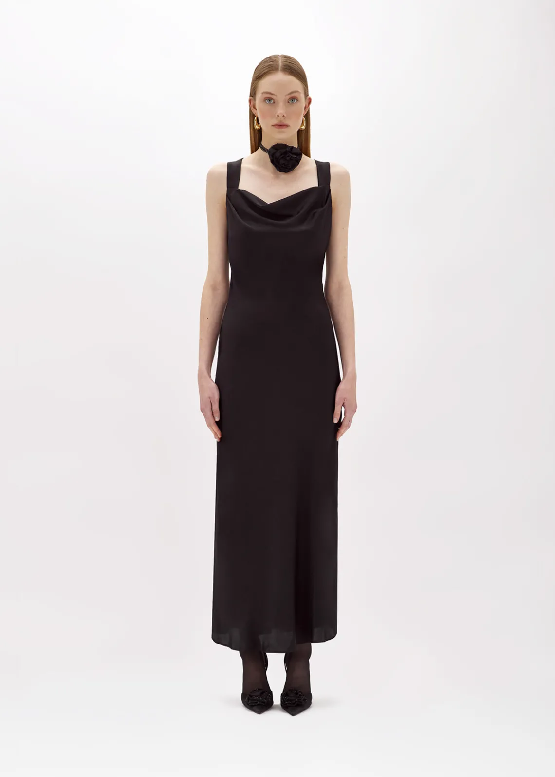 LONG MERMAID DRESS IN SATIN