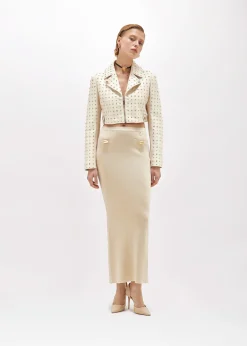 LUREX KNIT LONG SKIRT