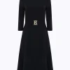 MIDI DRESS IN STRETCH CRÊPE