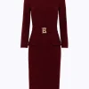 MIDI DRESS IN STRETCH WOOL CADY