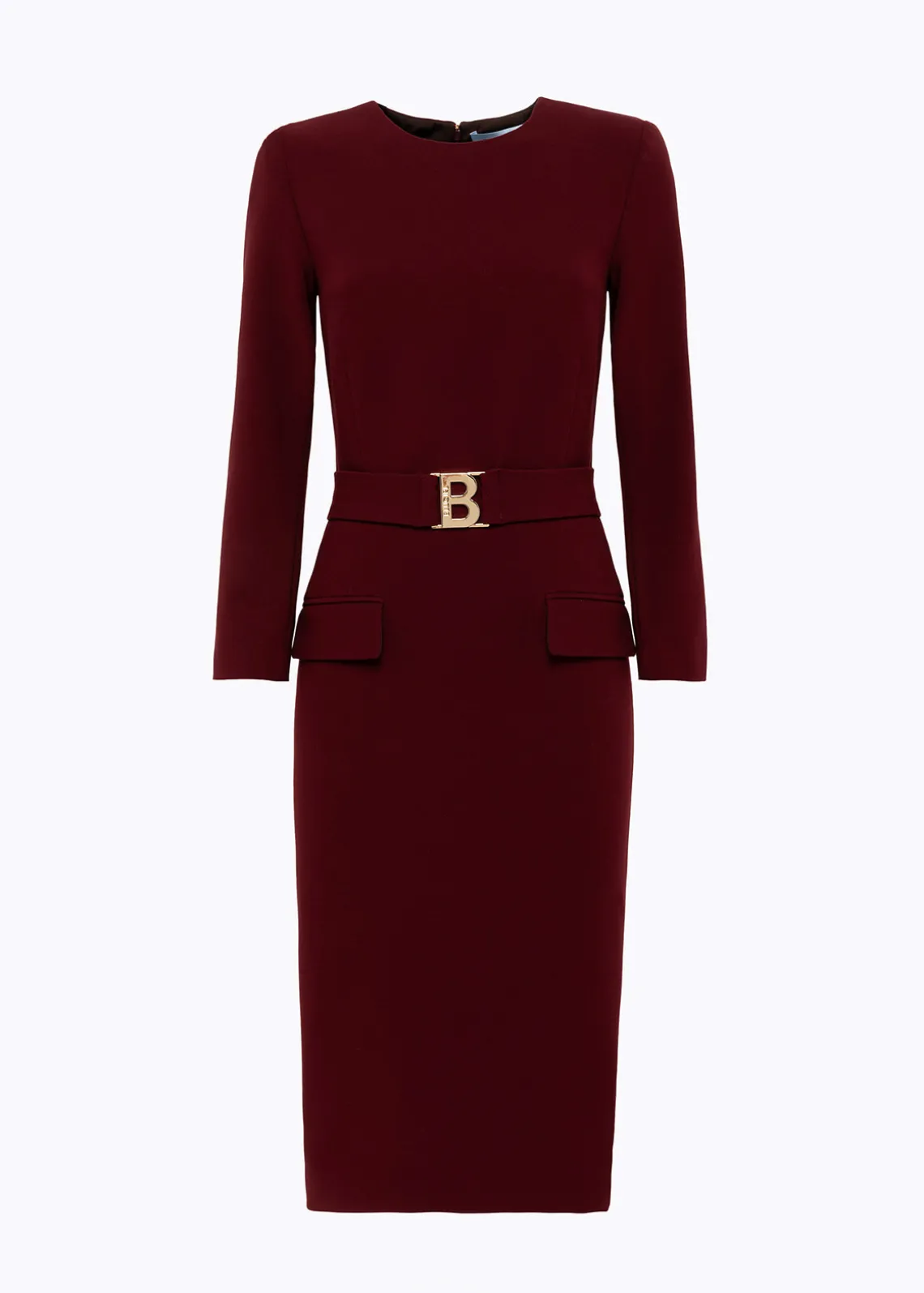 MIDI DRESS IN STRETCH WOOL CADY