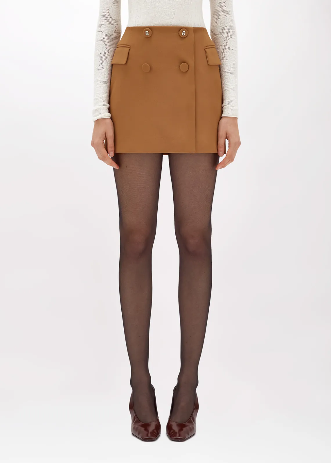 MINI SKIRT IN STRETCH CRÊPE
