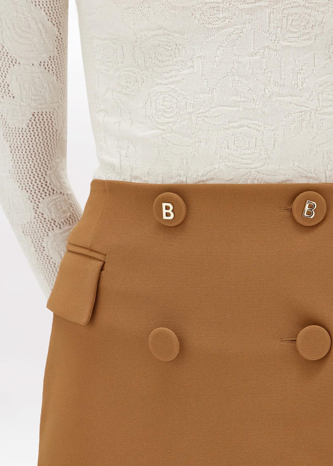MINI SKIRT IN STRETCH CRÊPE