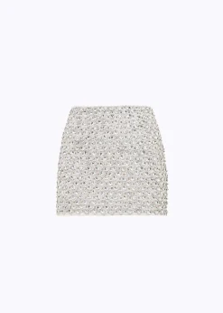 MINI SKIRT WITH CRYSTAL EMBROIDERY