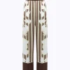 PANTS IN STRIPED SATIN