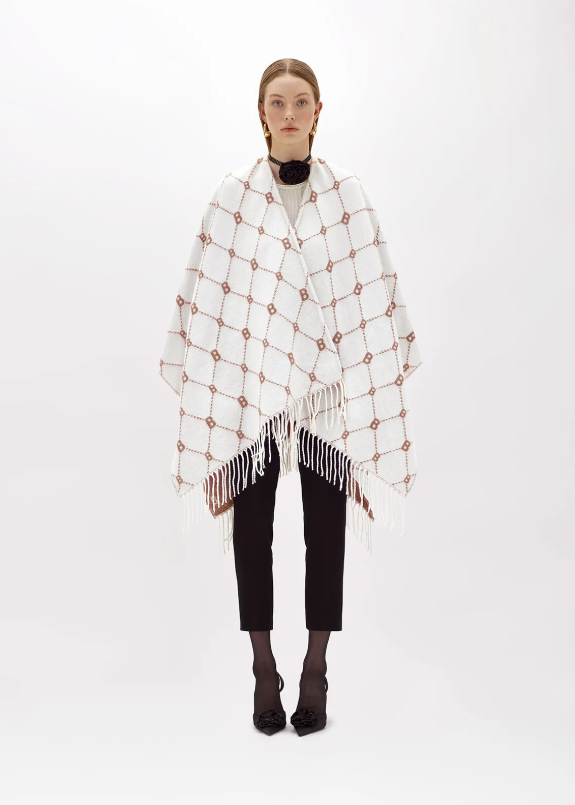 PONCHO WITH ALL-OVER LOGO