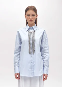 POPLIN SHIRT WITH NECKLACE
