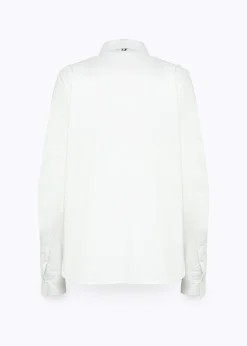 POPLIN SHIRT WITH ROSE INLAID DESIGN