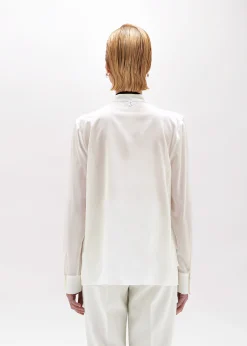REGULAR BLOUSE IN RUFFLED SILK