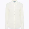 REGULAR SHIRT IN RUFFLED SILK