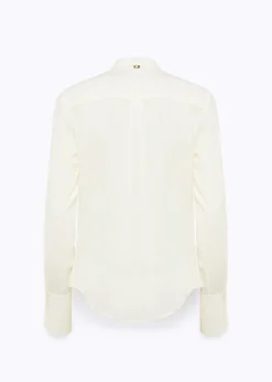 REGULAR SHIRT IN RUFFLED SILK