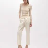 RIBBED SWEATER WITH LACE TRIM