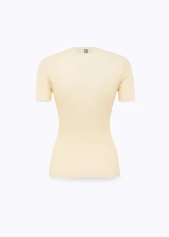 RIBBED SWEATER WITH LACE TRIM