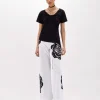 ROSE PRINT POPLIN PANTS