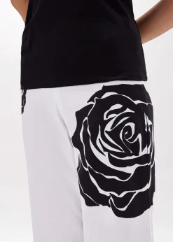 ROSE PRINT POPLIN PANTS