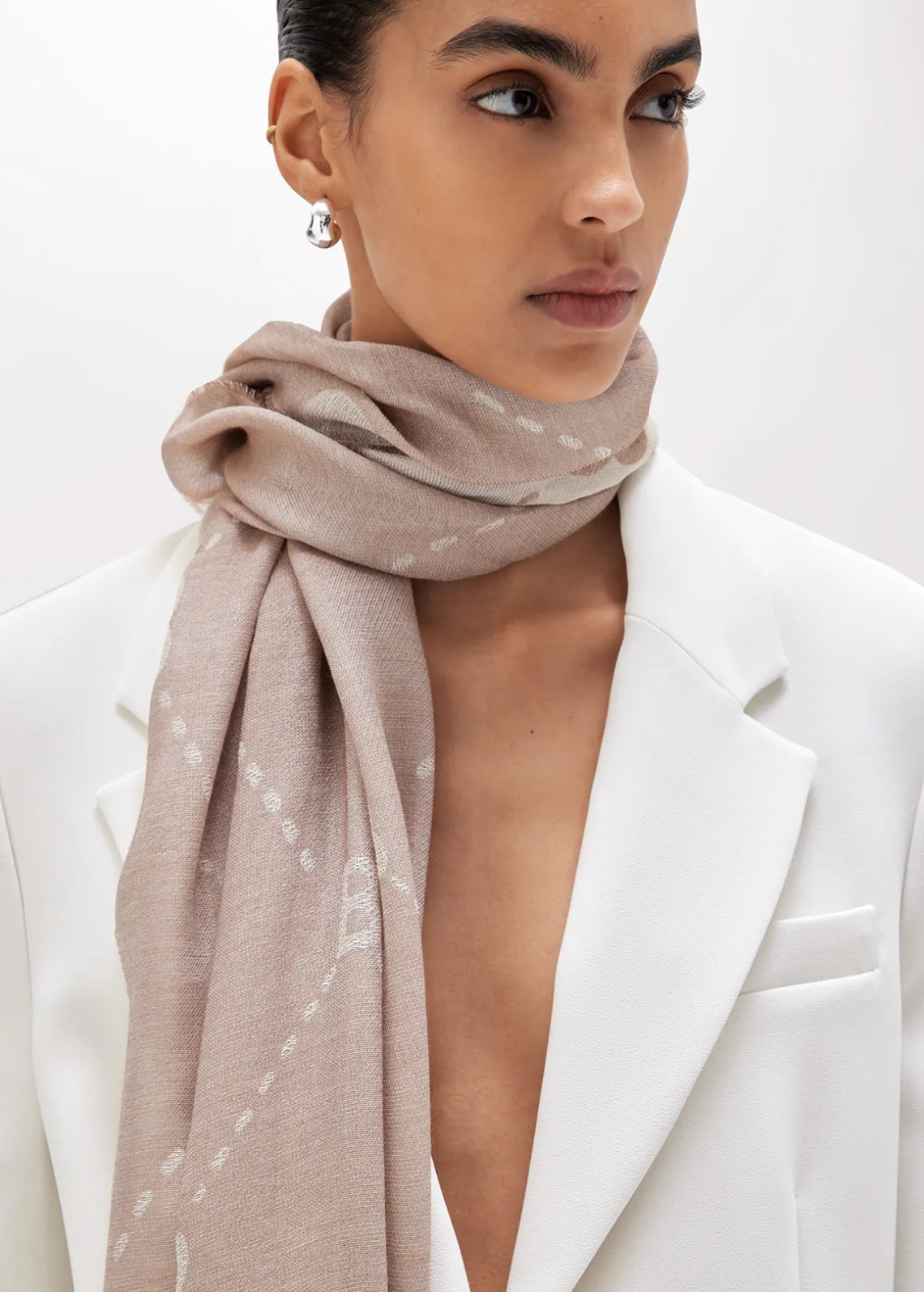 SCARF WITH ALL-OVER LOGO