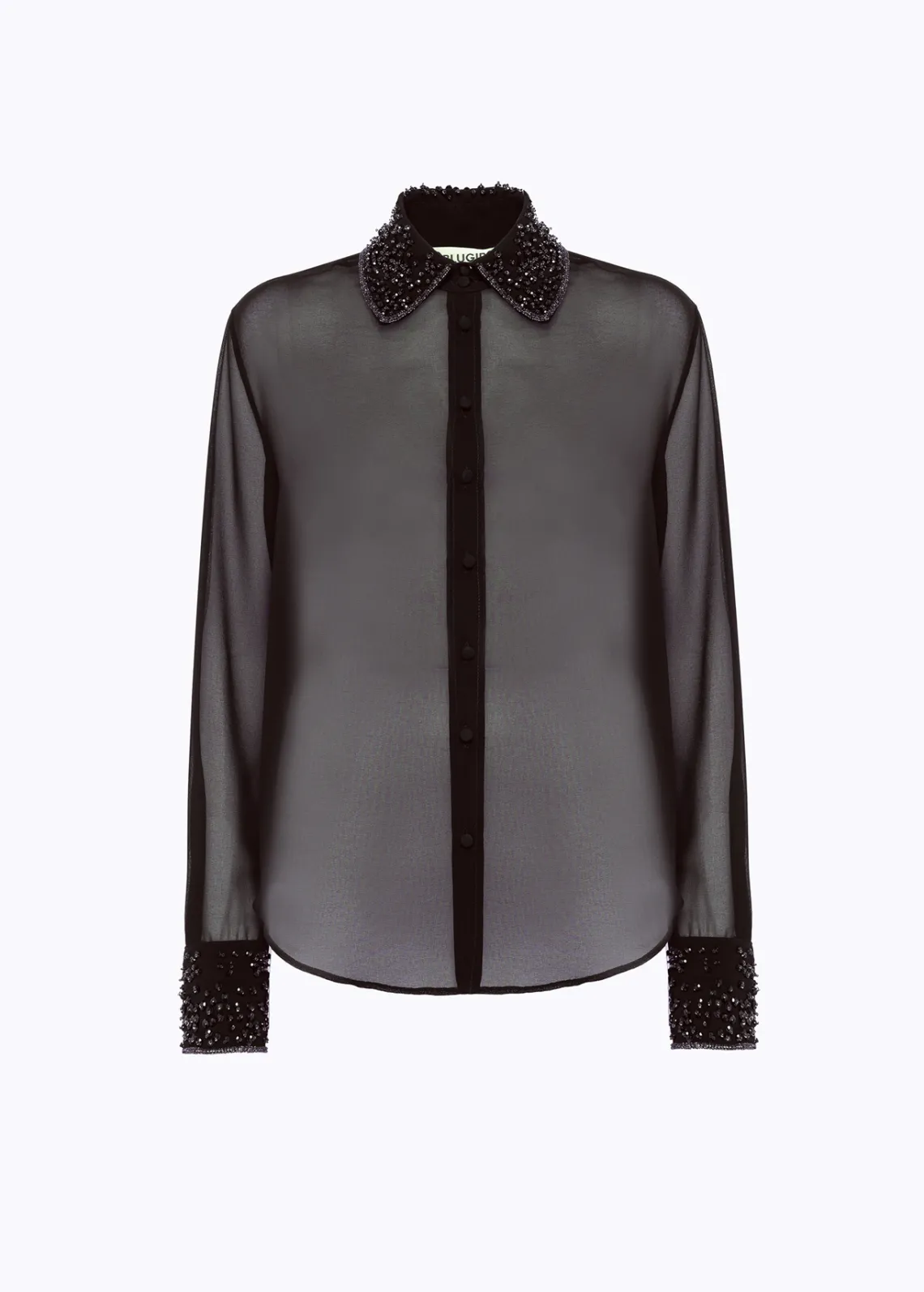 Shirt in embroidered georgette