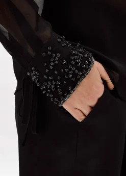 Shirt in embroidered georgette