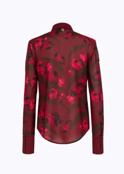SHIRT IN GEORGETTE WITH EMBROIDERY