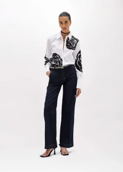 SHIRT IN ROSE PRINT POPLIN