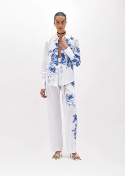 SHIRT IN ROSE PRINT POPLIN