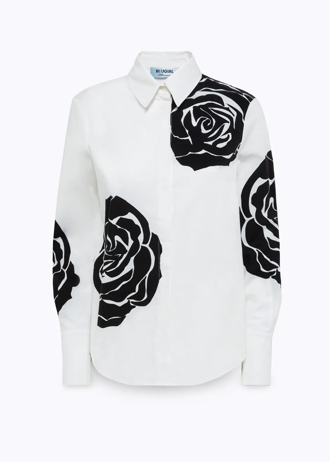 SHIRT IN ROSE PRINT POPLIN