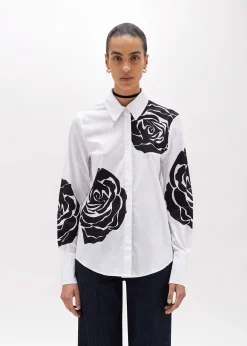 SHIRT IN ROSE PRINT POPLIN