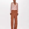 Silk crêpe de Chine blouse with ruffles