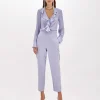 Silk crêpe de Chine blouse with ruffles