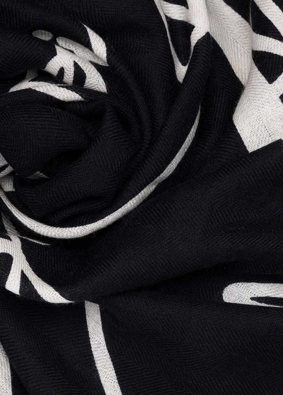 SILK FOULARD SCARF WITH LOGO PRINT