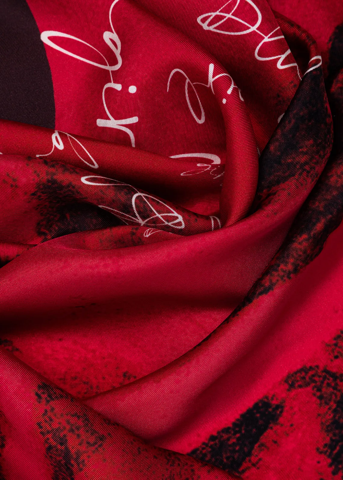SILK FOULARD SCARF WITH MAXI ROSE