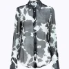 SILK-BLEND RUFFLE SHIRT